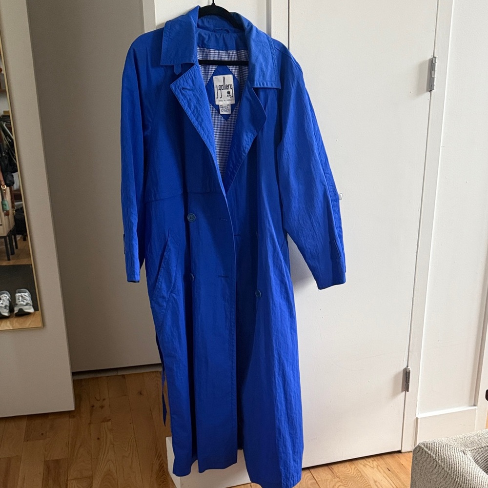Vintage Blue Trench Coat